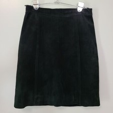Leather suede pencil skirt