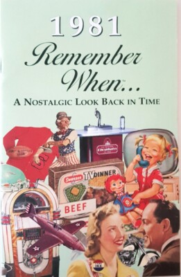 1981 Seek Publishing Remember When KardLet Famous Birthdays Anniversaries etc...