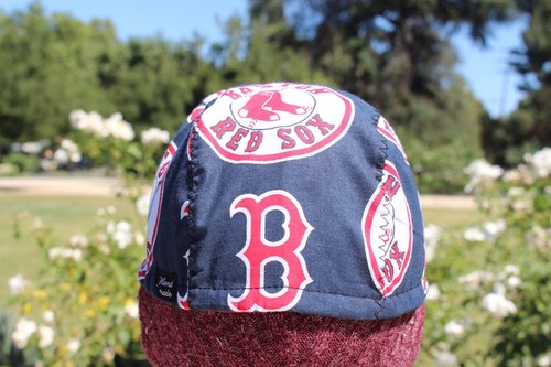 CYCLING CAP MLB BOSTON RED SOX     100% COTTON HANDMADE IN USA - Picture 5 of 8