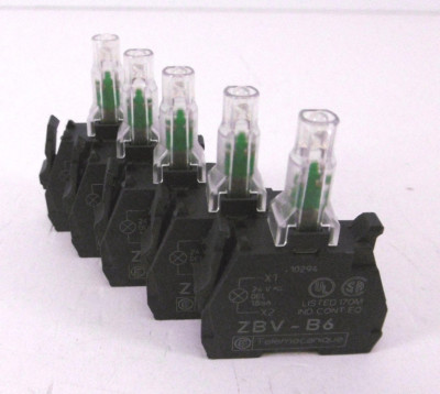 5 Stück Telemecanique/ Schneider ZBV-B6 LED-Modul | Beleuchtungseinsatz blau 24V