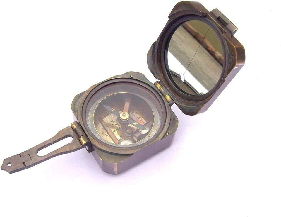 Kelvin and Hughes Brass Compass Antique Finish Brunton Compass LOTS OF 10 PCS - Image 3 of 3