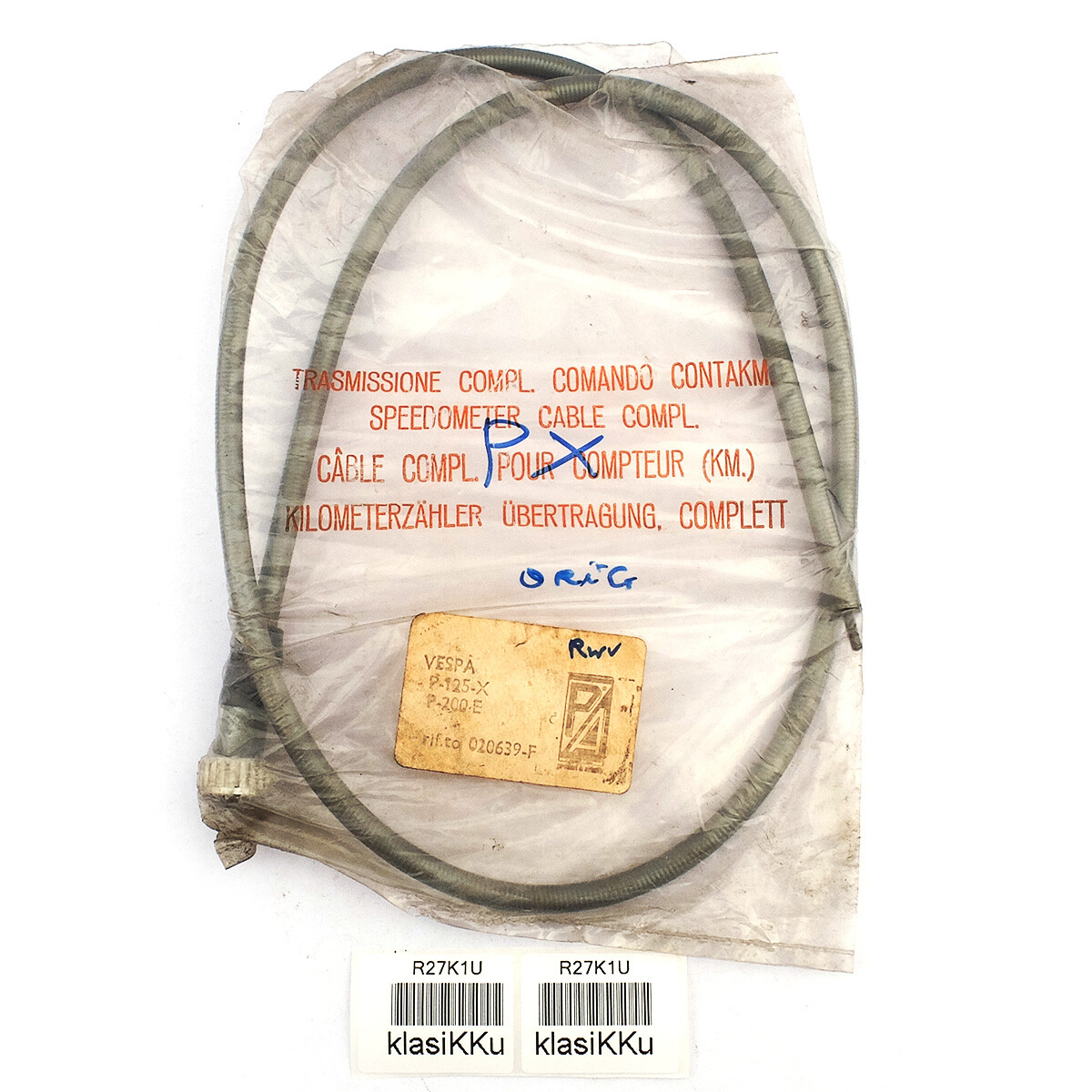 Piaggio Vespa PX150 Speedometer Cable NOS 174161 eBay