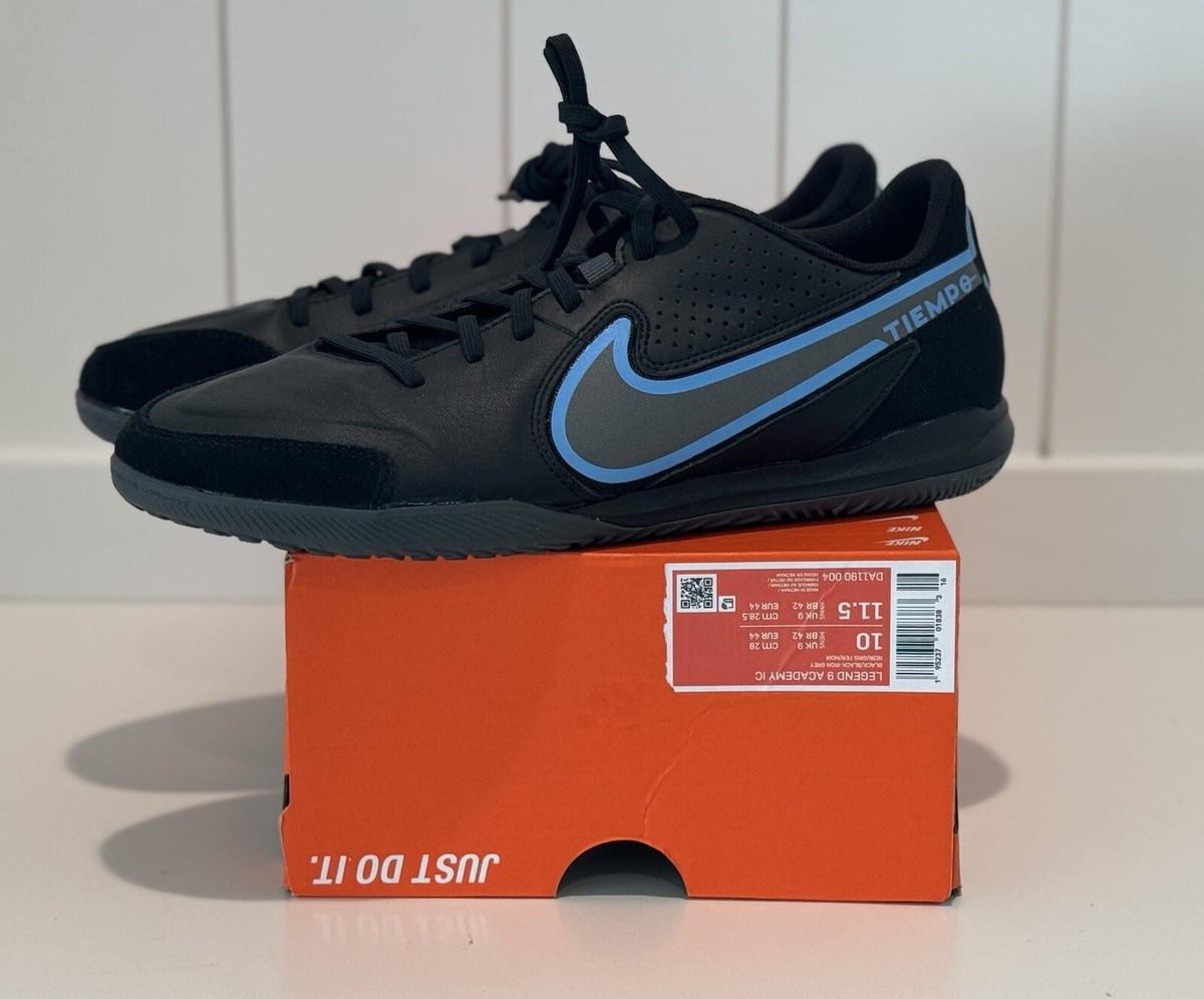 NIKE TIEMPO LEGEND 9 ACADEMY IC ② Size 10 - Nike Tiempo Legend 9 Academy IC Black Iron Grey