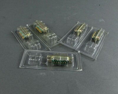 Lot of (5) Cinch DAM-15P-C33 D-Sub Solder Type Connectors 15 Gold Contacts