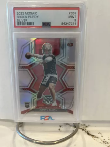2022 mosaic brock purdy Silver Rookie #367 Psa 9 Mint RC