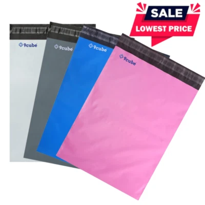 9CUBE GREY/PINK/BLUE/WHITE Mailing Bags Strong Polythene Postage Plastic Poly Postal
