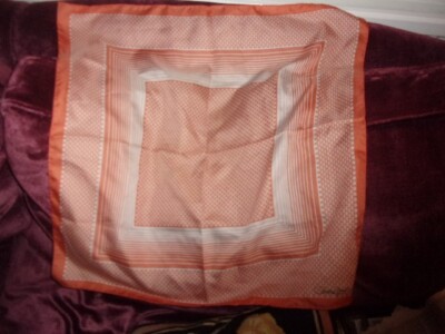 cornelia james vintage Schal sehr guter Zustand orange weiß