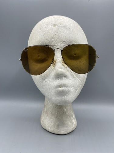 Vintage Ray-Ban 58❒14 Sunglasses Bausch & Lomb Made in USA Brown Etched Lens Lic - Picture 2 of 12