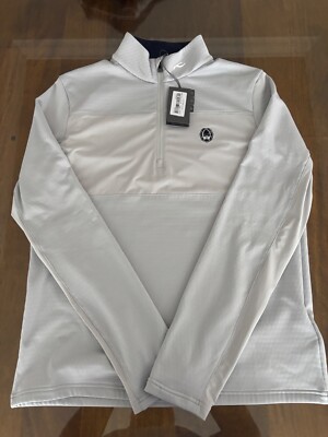 NWT MEN'S KJUS DANE 1/2 ZIP PULLOVER, SIZE: M, COLOR: LIGHT GRAY (M24)
