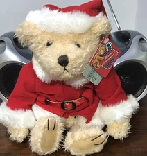 Vintage Fiesta Toy 14” Antique Teddy Bear In Santa Suit Merry Christmas 1995 New