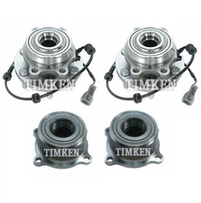 Front and Rear Wheel Bearings & Hubs Kit Timken For Nissan Frontier 4WD 05-17