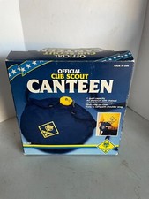 Vintage Cub Scouts Canteen Boy Water Bottle Aluminum Made in USA With Box