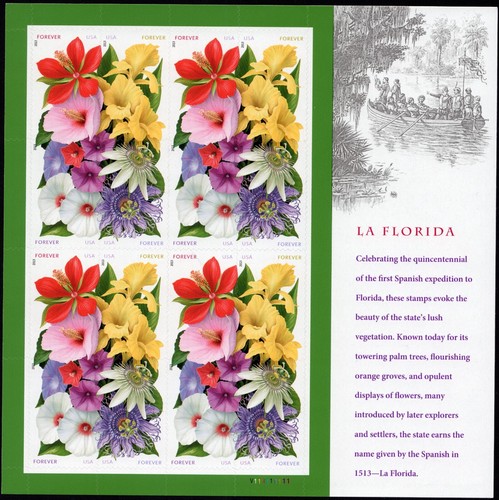 Scott #4753a La Florida (Ponce de Leon) Sheet of 16 Forever Stamps w/FDC Sealed - Picture 2 of 3