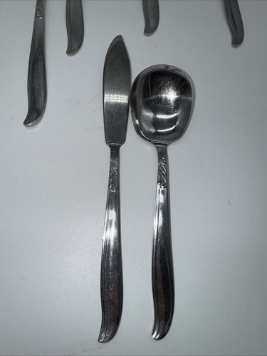 Vintage 1960s ACSONS Stainless JAPAN " Dignity " Flatware Lot Of 46 Pieces - Picture 2 of 9