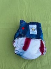 Loveybums Medium Red white and Blue Tie Dye Recycled T-Shirt Diaper