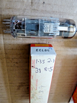 Valvola Termoionica Brimar ECL86 NOS: Aperta Mai Usata, Condizioni Eccellenti Per Audiofilo.