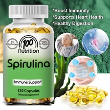 Organic Spirulina 700mg Caps Vegan Detox weight Loss Immune Support Superfood