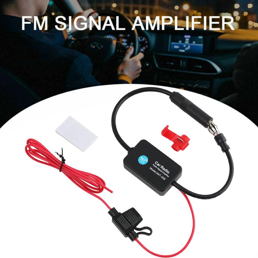 Universal AM/FM Signal Amplifier 12V Car Radio Signal Booster Din