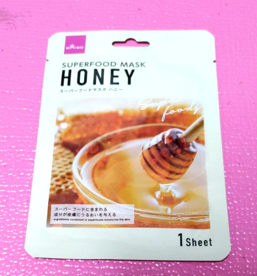 DAISO SUPERFOOD Sheet MASK HONEY 1 Sheet (2-Pack)　From Japan - Image 2 of 2