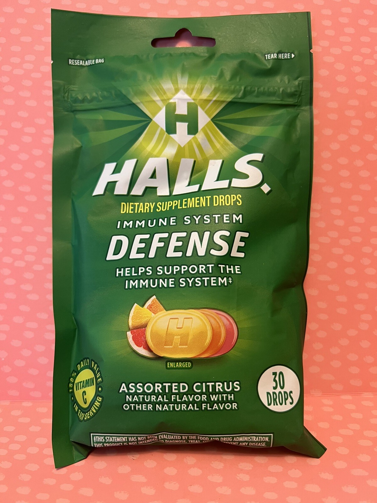 Halls Defense Immune System Defense Cough Drops ASSORTED CITRUS Lozenges 30 Ct eBay