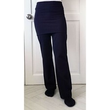 Sweaty Betty modest foldover yoga bottoms / pants / trousers black 28" length