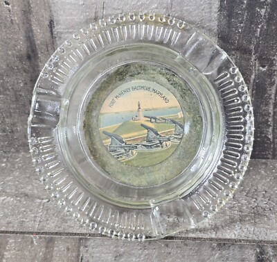 #ad Military Souvenir Ashtray – Fort McHenry Baltimore MD Cannons National Park $7.99