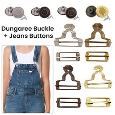 Tri-Glide Sliding Dungaree Buckle with Jeans Buttons – DIY for Leather Jacket