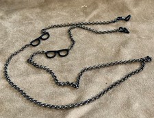 Reading Glasses Holder, Sunglasses Holder, Black Chain Eyeglass Accents C162-64
