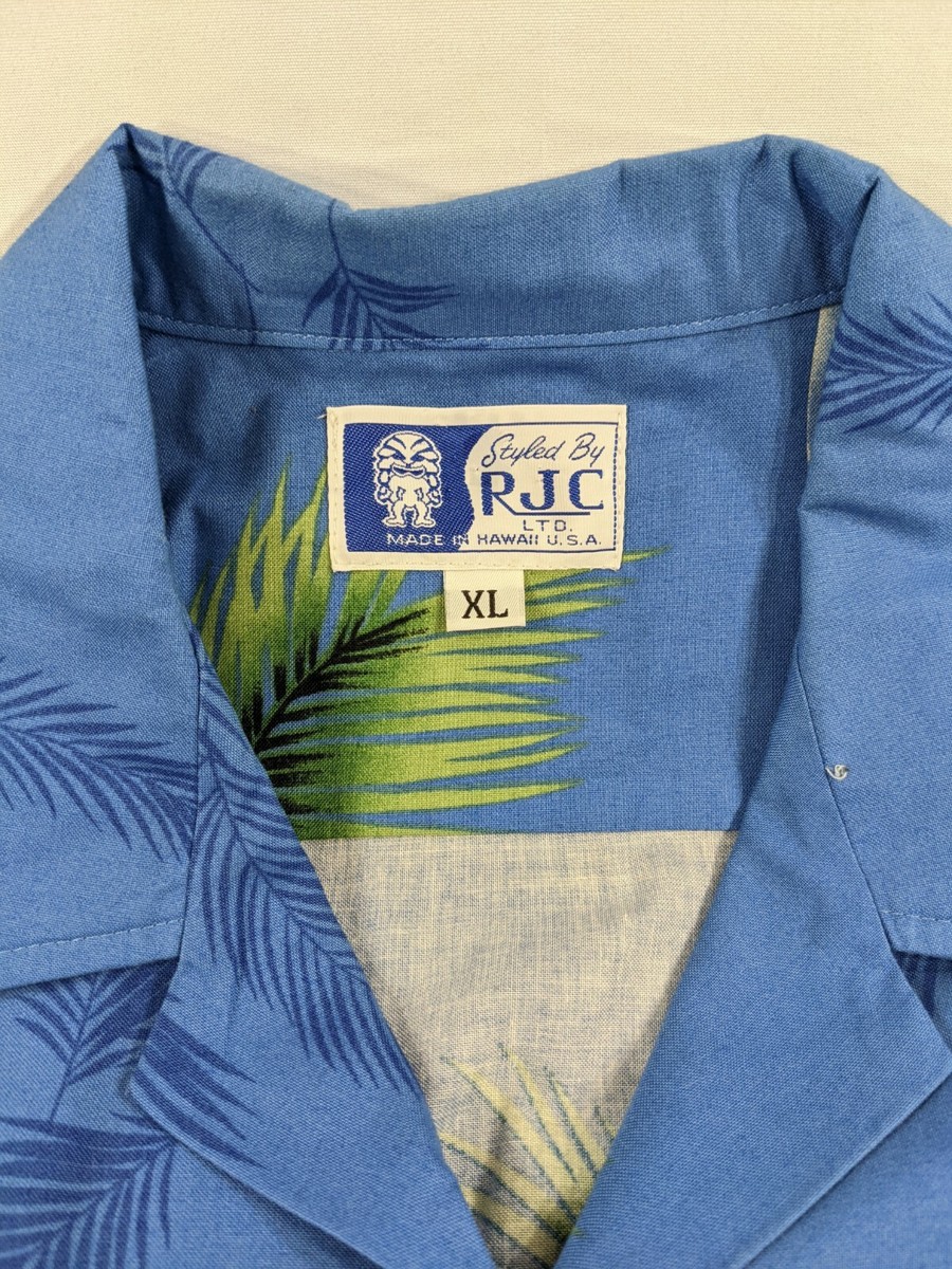 Vintage RJC Hawaiian Shirt Retro Tropical Martini Hawaii USA Made