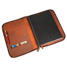Heavy Duty Full Grain Leather Journal Cover 8.5 x 11 in. , Refillable Brown