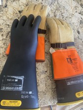 10.5 Salisbury Class 2 Max Use 17000V Gloves And 14” Glove Protector Electrical 