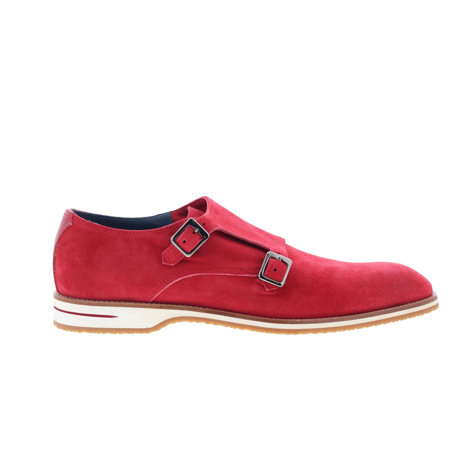 Zelli Italia Leggera Goat Suede Mens Red Loafers - Slip Ons Casual Shoes 11
