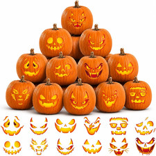 Pumpkin Decorations Kit, Halloween Pumpkin Stickers, Halloween Decorations with