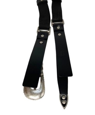 TOGA VIRILIS Leather Nylon Belt With Keyring black | eBay
