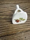 Miniature White Ceramic Creamer Pitcher Acorn Design Made in Japan Micro Cracks — photo 3