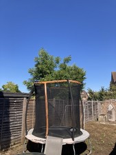 Large Rectangle Garden Trampoline Dismantled With Safety Net