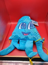 Dolfino Childs Snorkel Set Blue Octopus With Drawstring Back Pack New 