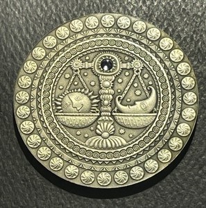 Belarus 2009 20 Roubles Antiqued Silver Coin: Libra-9606667