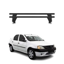 Menabo Dachträger Grundtäger für Dacia Logan mk1 2004-2012 50kg Alu Schwarz 2x