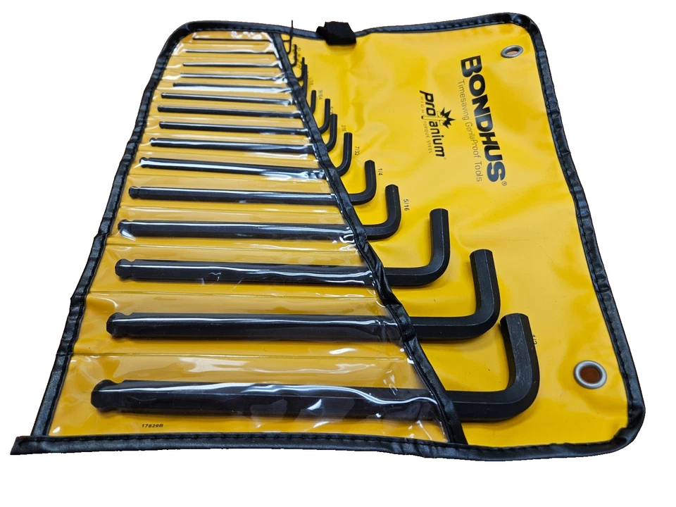 10935 Bondhus 15 pc .050" - 1/2" Long-Arm Hex Key Ball End L Wrench Set - Image 2 of 4