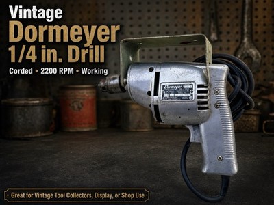 Vintage Dormeyer 1/4'' electric drill Model 5 SD3 BB Working condition 2200 Rpm