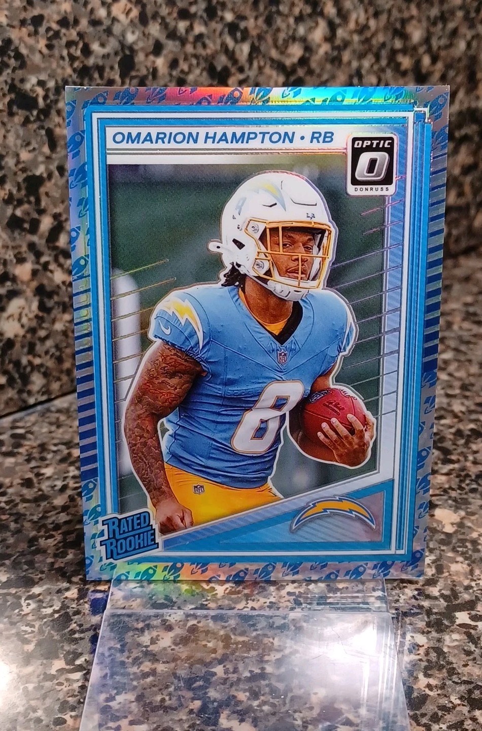 2025 Panini Donruss Optic - Rated Rookie Omarion Hampton #212 Rocket Prizm (RC)