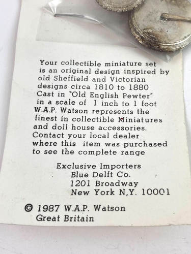 Cake Platter Serving Tray Pie Server & Basket Miniature Dollhouse Silver Plated - Picture 4 of 5