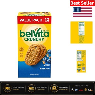 Crunchy Kosher Blueberry Biscuits Pack - 12 x 4 for Energizing Mornings