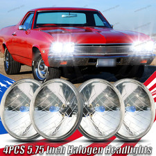 4pcs 5.75 5 34 Headlights Hi-lo Sea Beam For Chevy Impala El Camino New