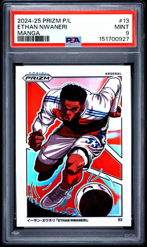Ethan Nwaneri #13 2024 Panini Prizm Premier League Manga card