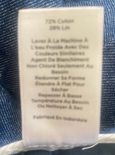 Talbots Blue Straight Wide Leg Pants 12 Womens High Rise Cotton Linen Preppy - Bild 9 von 9