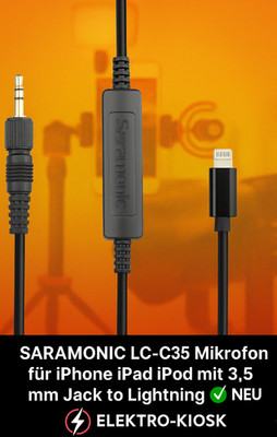 SARAMONIC LC-C35 Mikrofon für Iphone Ipad ipod mit 3,5mm Jack to Apple  NEU
