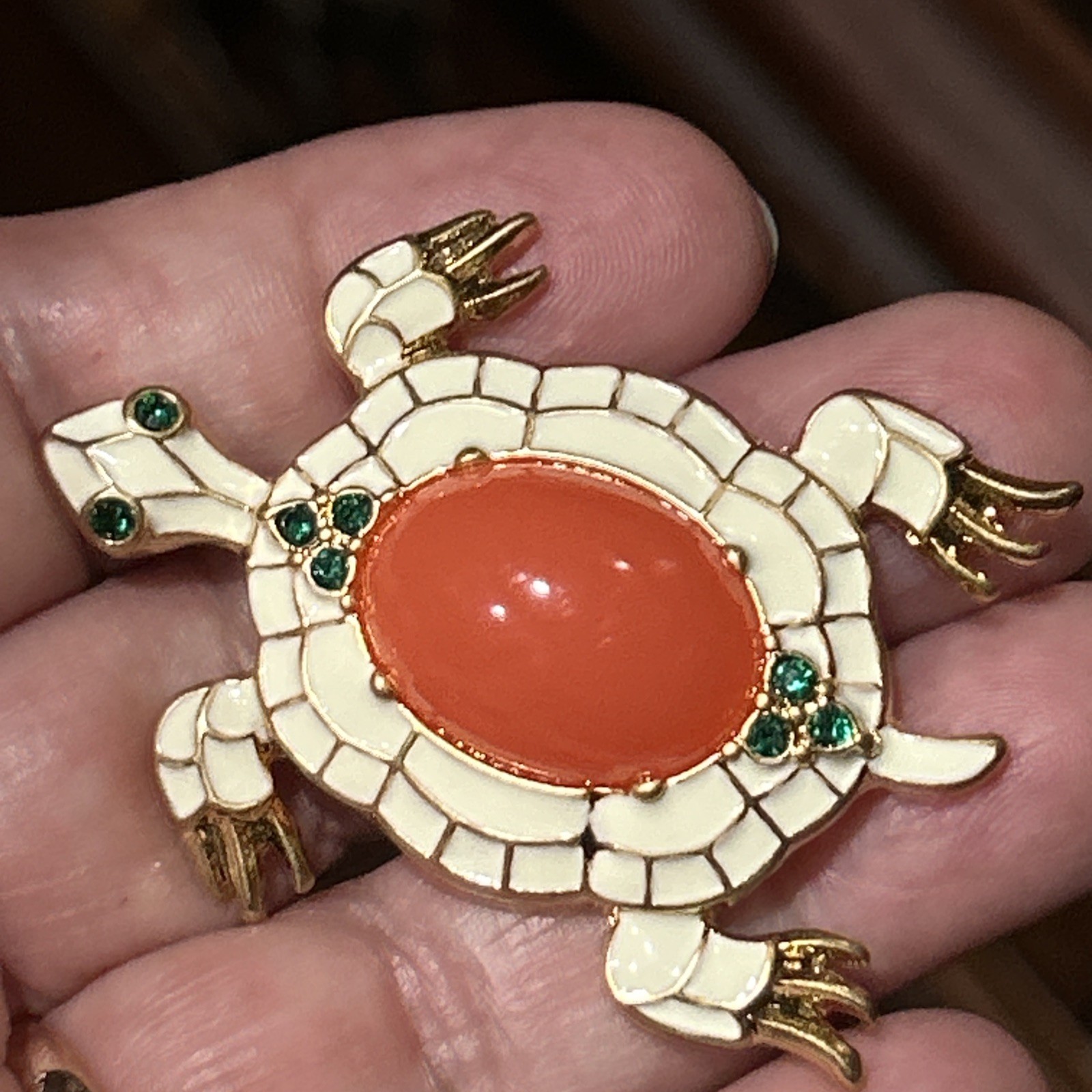 Vintage Unsigned Trifari Brooch Turtle L’Orient Collection 1960s ...