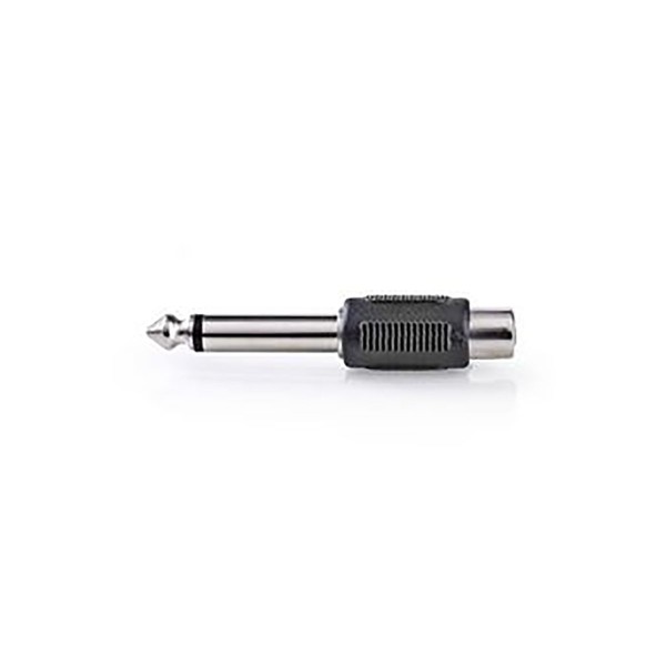 Nedis, Nickel Mono Audioadapter 6.35Mm Stecker Auf Rca Buchse / Silber-image